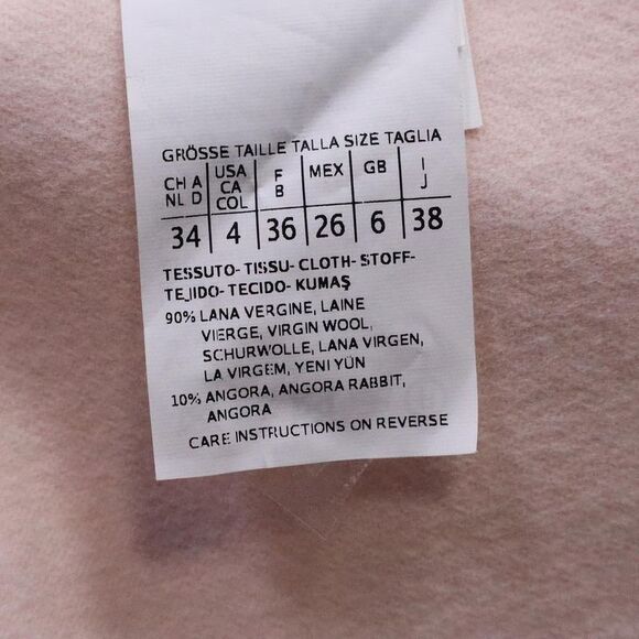 Pre Loved Max Mara Vintage Belted Wool Coat Women pink Wool Coats - Picture 6 of 6